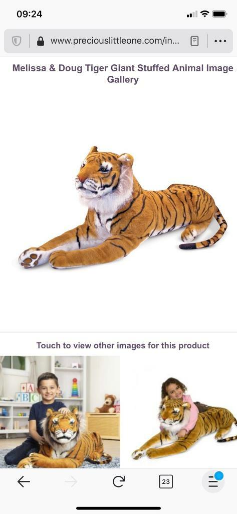 melissa and doug tiger stuffed animal